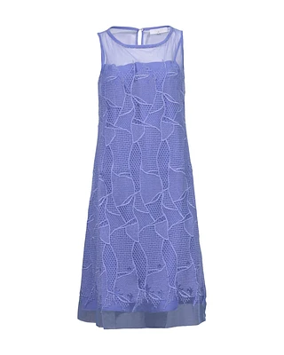 Embroidered Mesh Dress