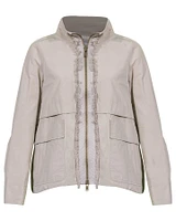Tonet Frayed Edge Zip Jacket