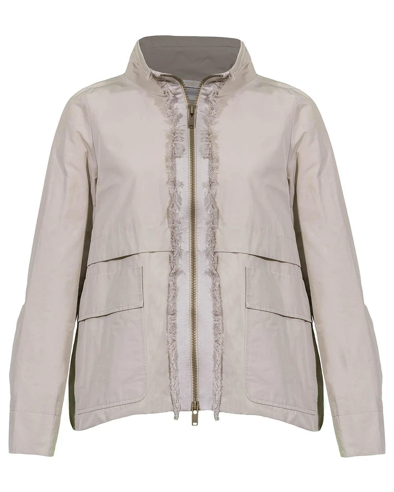 Tonet Frayed Edge Zip Jacket