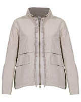 Tonet Frayed Edge Zip Jacket