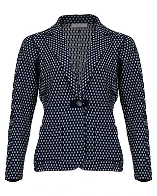 Jacquard Print Knit Jacket