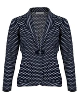 Jacquard Print Knit Jacket
