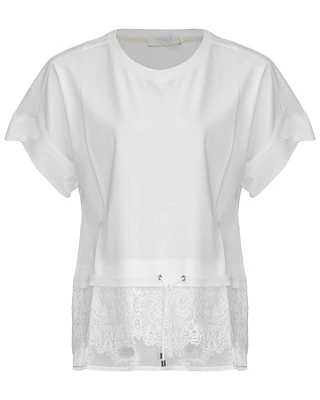 Lace Trim Tee Shirt