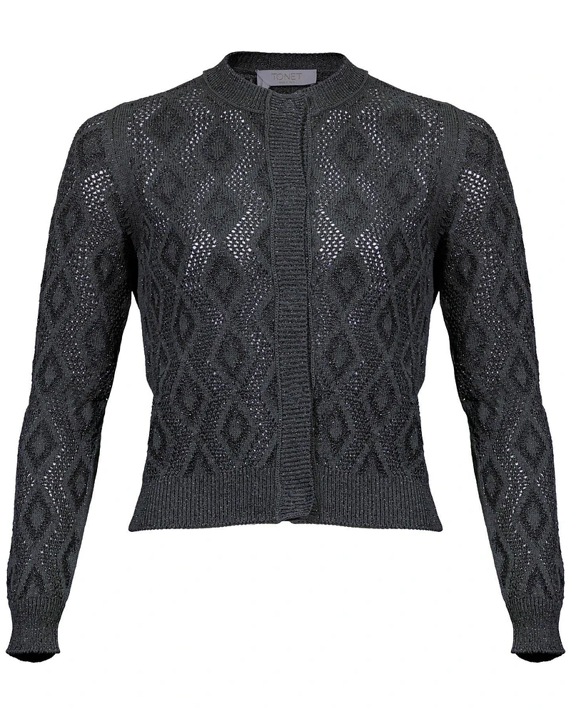 Novelty Knit Crop Cardigan