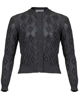 Novelty Knit Crop Cardigan