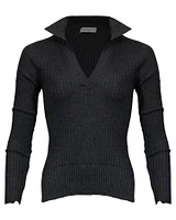 Tonet Rib Merino Polo Pullover