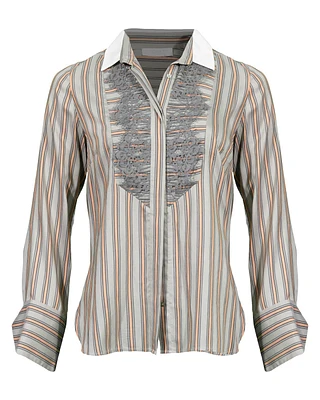 Tonet Striped Lace Detail Shirt