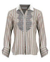 Tonet Striped Lace Detail Shirt