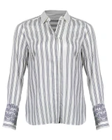 Tonet Striped Shirt Lace Cuff