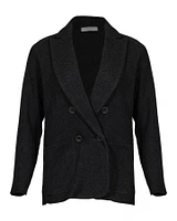 Waffle Knit Double Breasted Jacket