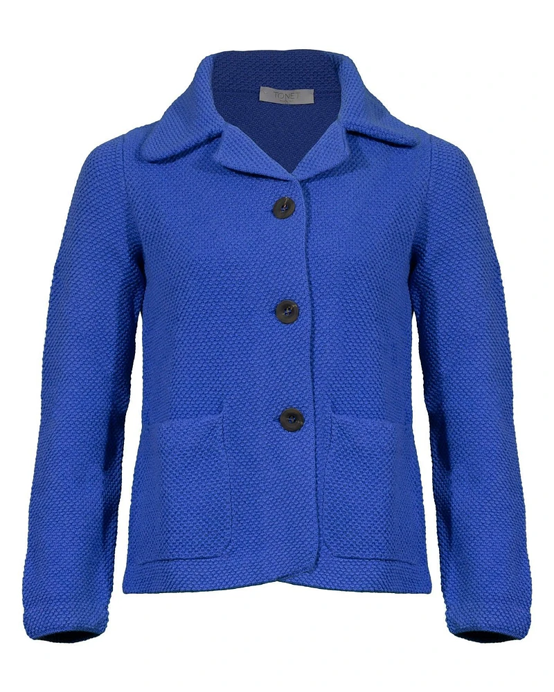 Waffle Knit Short Jacket