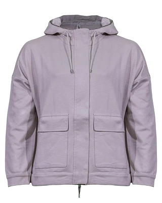 Zip-Snap Hoodie Jacket