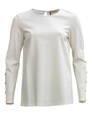 Blouse with Frills and Pearls