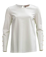 Blouse with Frills and Pearls