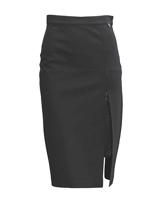Ponte Side Slit Skirt