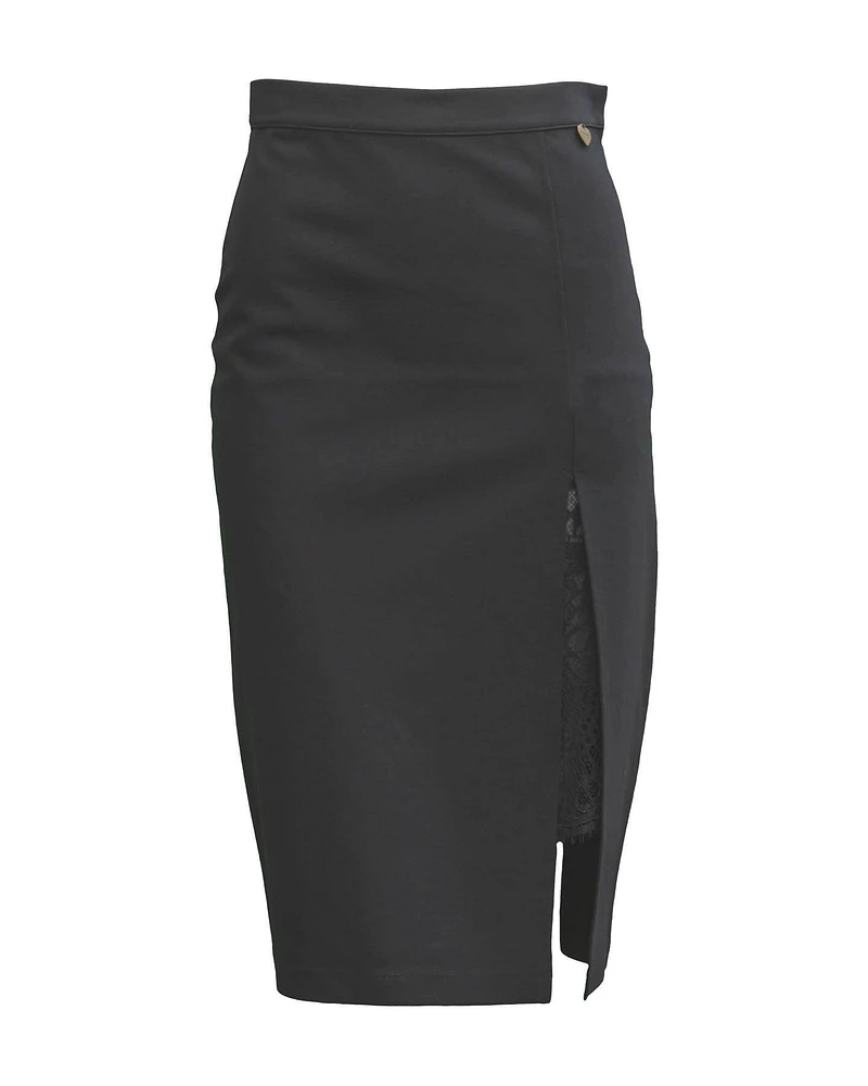 Ponte Side Slit Skirt