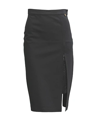 Ponte Side Slit Skirt