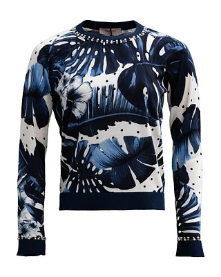 Tropical Print Pullover