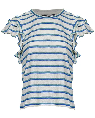 Akeela Linen Stripe Tee