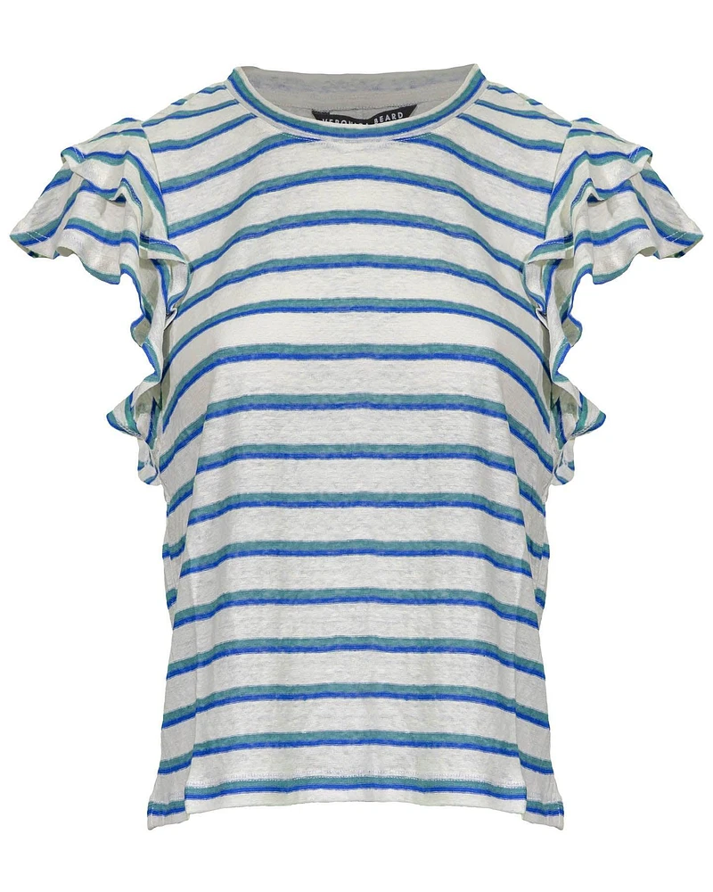 Akeela Linen Stripe Tee