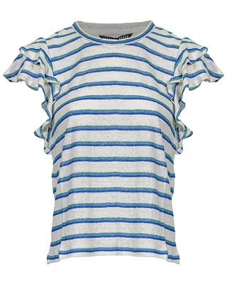 Akeela Linen Stripe Tee