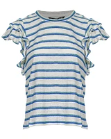 Akeela Linen Stripe Tee