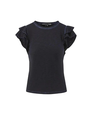 Akeela Ruffled Shoulder Te