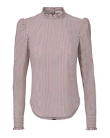 Veronica Beard Alford Striped Poplin Shirt