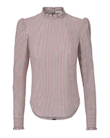 Veronica Beard Alford Striped Poplin Shirt