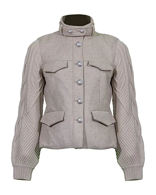 Arshia Mixed Media Jacket