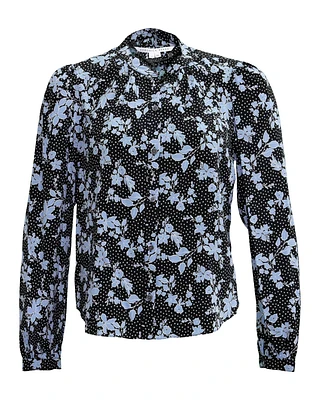 Ashlynn Dotted Floral Print Blouse