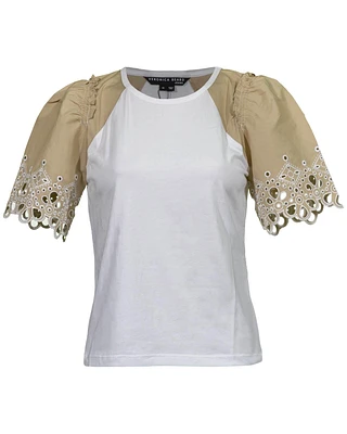 Briana Eyelet Tee