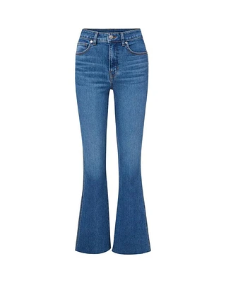 Veronica Beard Carson Ankle Flare Raw Hem Jeans