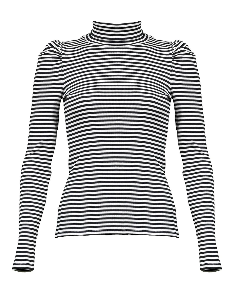 Cedar Fine Stripe Turtleneck