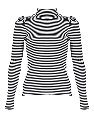 Cedar Fine Stripe Turtleneck