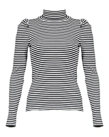 Cedar Fine Stripe Turtleneck
