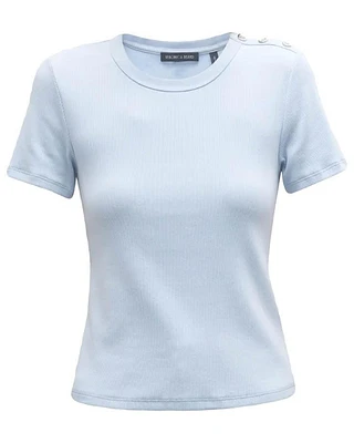 Veronica Beard Draya Button Detail Tee