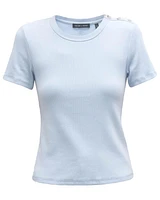 Veronica Beard Draya Button Detail Tee