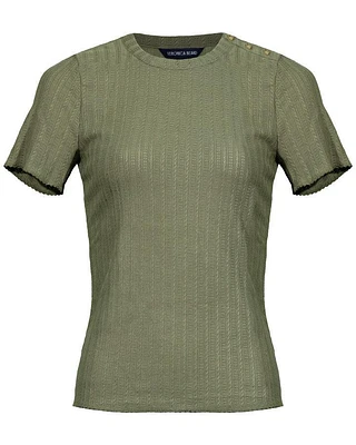 Veronica Beard Draya Tee Army