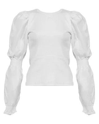 Fawn Puff Sleeve Top