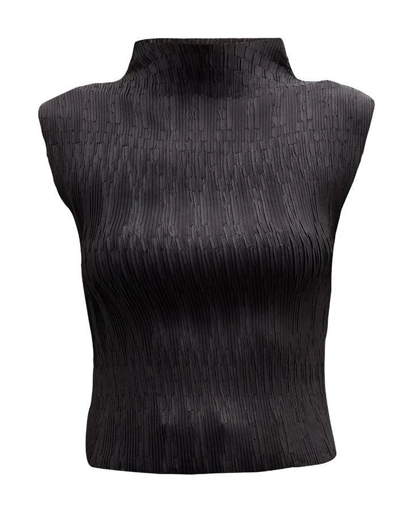 Veronica Beard Foxe Textured Sleeveless Top