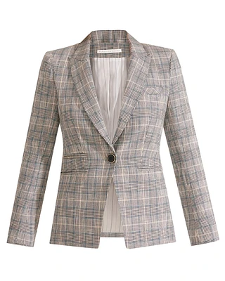 Gia Dickey Jacket Blue Check