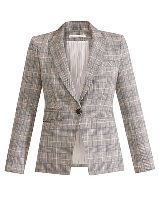 Gia Dickey Jacket Blue Check