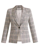 Gia Dickey Jacket Blue Check