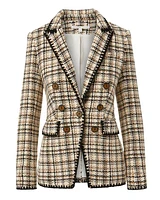 Lawrence Crochet-Trim Tweed Dickey Jacket