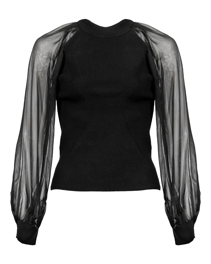 Lucienne Mixed Media Pullover