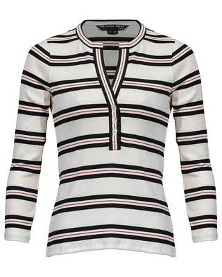 Melva Henley Stripe Pullover