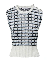 Veronica Beard Nazife Cotton Sweater Tank