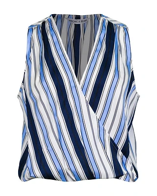 Veronica Beard Rahi Striped Stretch Silk Top
