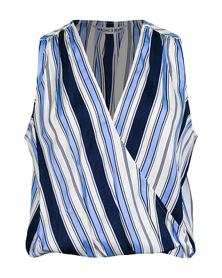 Veronica Beard Rahi Striped Stretch Silk Top